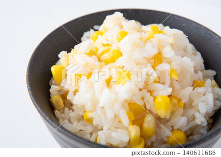 Corn rice served in a bowl Corn rice served in a bowl 140611686