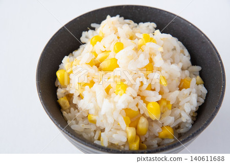 Corn rice served in a bowl Corn rice served in a bowl 140611688