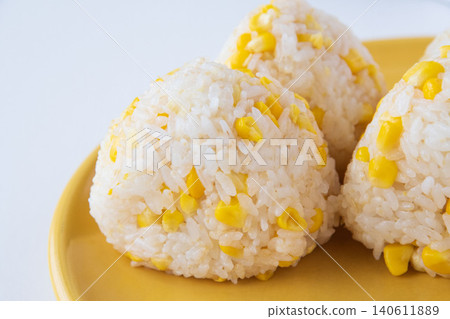 Freshly made corn rice ball 140611889