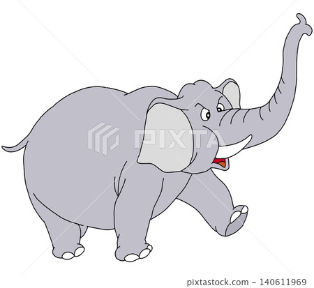 Hand-drawn animal illustration ☆ Elephant Hand-drawn animal illustration ☆ Elephant 140611969