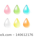 Translucent water droplet button set (Melon & Strawberry Soda) - Droplet shape, teardrop shape, drop 140612176