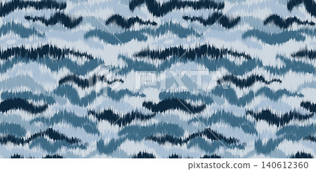 Ikat abstract seamless pattern. Ethnic motif design. Rug textured vector print. Batik art background for textile and fabric. Oriental decorative ombre and dye effect bg. Ikat abstract seamless pattern. Ethnic motif design. Rug textured vector print. Batik art background for textile and fabric. Oriental decorative ombre and dye effect bg. 140612360