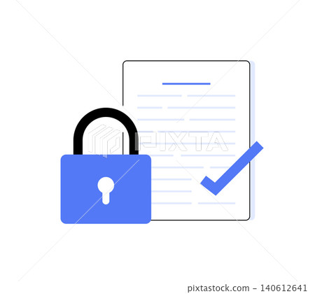 Non-disclosure nda agreement vector icon flat cartoon, confidential legal nondisclosure information document Non-disclosure nda agreement vector icon flat cartoon, confidential legal nondisclosure information document 140612641
