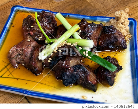 Grilled beef liver with sesame oil and salt Grilled beef liver with sesame oil and salt 140612645