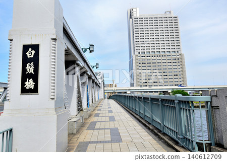 The beautifully renovated Shirahige Bridge over the Sumida River The beautifully renovated Shirahige Bridge over the Sumida River 140612709