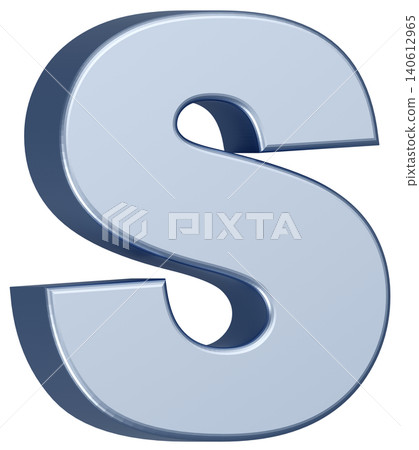 3D材質_字母_S_銀色 3D材質_字母_S_銀色 140612965