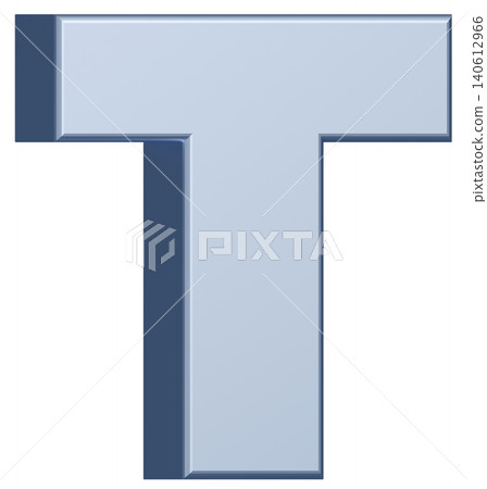 3D材質_字母_T_銀色 3D材質_字母_T_銀色 140612966