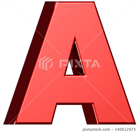 3D Material_Alphabet_A_Red 3D Material_Alphabet_A_Red 140612973