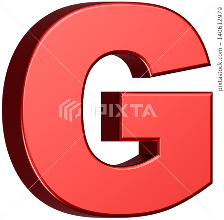 3D材質_字母_G_紅色 140612979