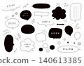 A simple and easy-to-use set of black and white speech bubble and decorative elements. 140613385