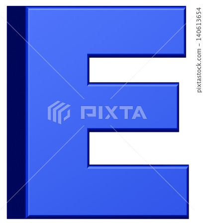 3D Material_Alphabet_E_Blue 140613654
