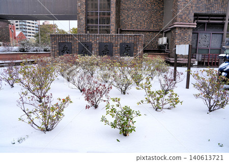 The Hyogo Prefectural Government Building, unusually covered in snow. The Hyogo Prefectural Government Building, unusually covered in snow. 140613721