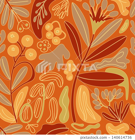 Seamless vector floral pattern. Textile design with flowers. Vintage background for printing on fabrics, wallpaper, paper. Vector illustration Seamless vector floral pattern. Textile design with flowers. Vintage background for printing on fabrics, wallpaper, paper. Vector illustration 140614736