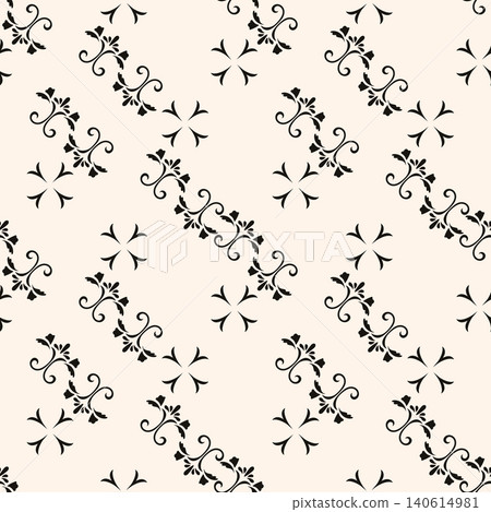 This stylish monochrome floral pattern is absolutely perfect for various textiles and decorative items 140614981