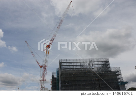 Construction site crane 140616761