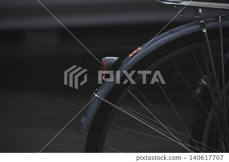 Black bicycle at night Black bicycle at night 140617707