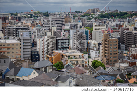 Yokohama residential area, urban landscape, cityscape, apartment building, skyline, Kanagawa, panoramic view. Yokohama residential area, urban landscape, cityscape, apartment building, skyline, Kanagawa, panoramic view. 140617716