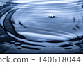 359.Blue Liquid Surface Drop Impact 140618044