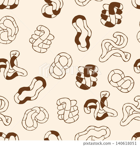 Sensory Fidget Toy Seamless Pattern. Twisty Roller Puzzle Snake Brown Line Art on Beige Background. Anti Stress Therapy Chain Ornament for Attention Focus, Autism Fabric Print. Vector illustration. Sensory Fidget Toy Seamless Pattern. Twisty Roller Puzzle Snake Brown Line Art on Beige Background. Anti Stress Therapy Chain Ornament for Attention Focus, Autism Fabric Print. Vector illustration. 140618051