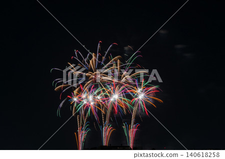 Gorgeous fireworks lighting up the summer night sky 140618258
