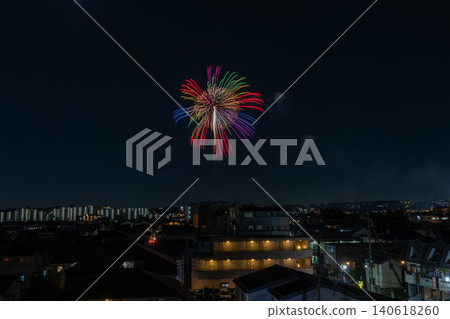 Gorgeous fireworks lighting up the summer night sky Gorgeous fireworks lighting up the summer night sky 140618260