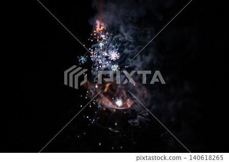 Gorgeous fireworks lighting up the summer night sky Gorgeous fireworks lighting up the summer night sky 140618265