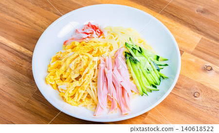 A classic summer dish featuring the toppings of chilled ramen. A classic summer dish featuring the toppings of chilled ramen. 140618522