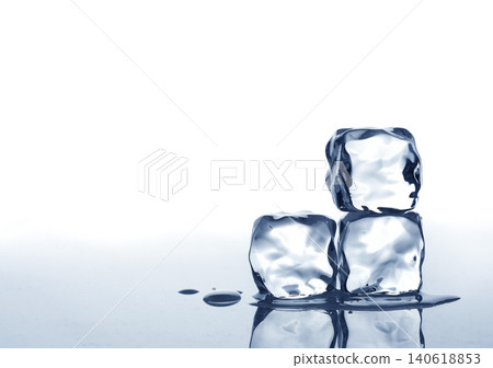 Melted ice cubes on white Melted ice cubes on white 140618853