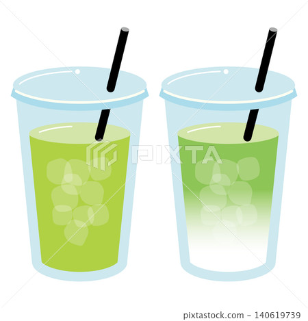 兩種外帶飲品:冰抹茶拿鐵和綠茶 兩種外帶飲品:冰抹茶拿鐵和綠茶 140619739