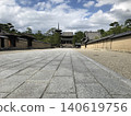Temple gate and stone pavement 140619756