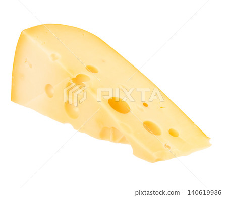 Cheese wedge isolated on white background Cheese wedge isolated on white background 140619986
