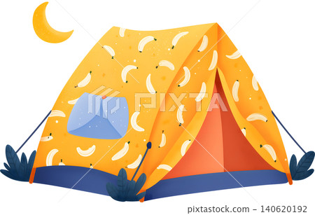 Cute Pattern Camping Tent Illustration 140620192