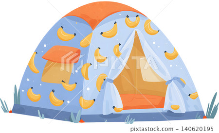 Cute Pattern Camping Tent Illustration Cute Pattern Camping Tent Illustration 140620195