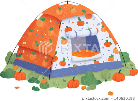 Cute Pattern Camping Tent Illustration 140620198