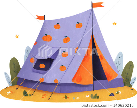 Cute Pattern Camping Tent Illustration Cute Pattern Camping Tent Illustration 140620213
