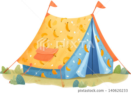 Cute Pattern Camping Tent Illustration Cute Pattern Camping Tent Illustration 140620233