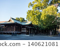The historical buildings of Rokugo Shrine in Ota Ward, Tokyo, under the bright sunlight. 140621081