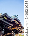 The historical buildings of Rokugo Shrine in Ota Ward, Tokyo, under the bright sunlight. 140621086