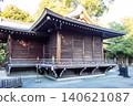 The historical buildings of Rokugo Shrine in Ota Ward, Tokyo, under the bright sunlight. 140621087
