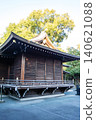 The historical buildings of Rokugo Shrine in Ota Ward, Tokyo, under the bright sunlight. 140621088