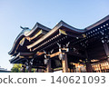 The historical buildings of Rokugo Shrine in Ota Ward, Tokyo, under the bright sunlight. 140621093