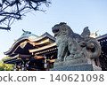 The historical buildings of Rokugo Shrine in Ota Ward, Tokyo, under the bright sunlight. 140621098