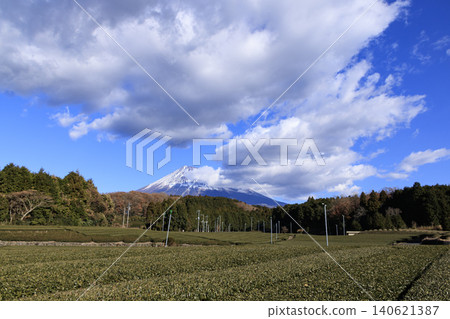 Mt. Fuji seen from the tea plantation Mt. Fuji seen from the tea plantation 140621387