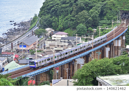 Tokaido Main Line, Nebukawa - Hayakawa, JR East, E235 series 1000 series, J-01 formation (Kamakura), test run. Tokaido Main Line, Nebukawa - Hayakawa, JR East, E235 series 1000 series, J-01 formation (Kamakura), test run. 140621462