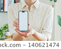 Young woman using a smartphone at home 140621474