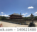 【湛藍天空映襯下，一片耀眼的緋紅光芒】東大寺大佛殿，感受古都奈良歷史的地方。 140621480