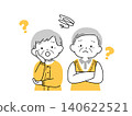 Illustration of a senior couple facing worries and questions (Problem-solving series ①) 140622521