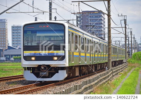 Uchibo Line, Sodegaura - Iwane, JR East, 209 series, C401 formation (Makuhari) Uchibo Line, Sodegaura - Iwane, JR East, 209 series, C401 formation (Makuhari) 140622724