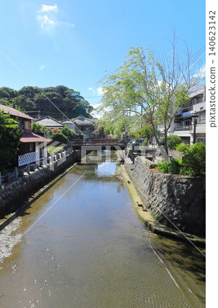 Shimoda Perry Road and hydrangea 140623142