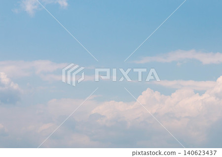 A refreshing early summer landscape with a clear blue sky and expansive white clouds. A refreshing early summer landscape with a clear blue sky and expansive white clouds. 140623437